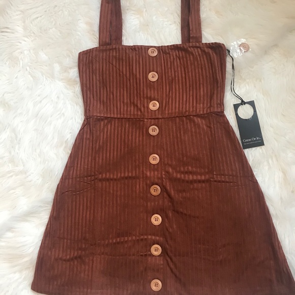 NWT Privacy Please Suede Button Front Revolve Dress - Picture 2 of 5